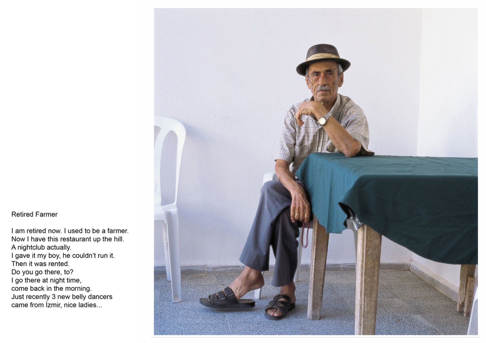 A book project about Bodrum Town - C type Prints with interview subtitles 80 x 100 cm