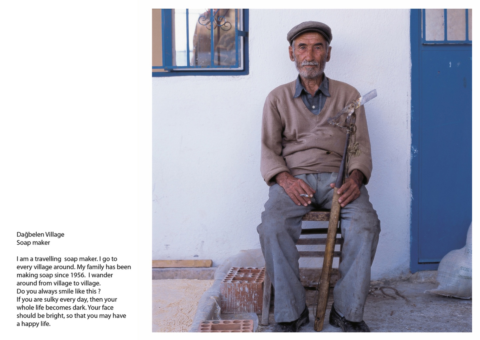 A book project about Bodrum Town - C type Prints with interview subtitles 80 x 100 cm