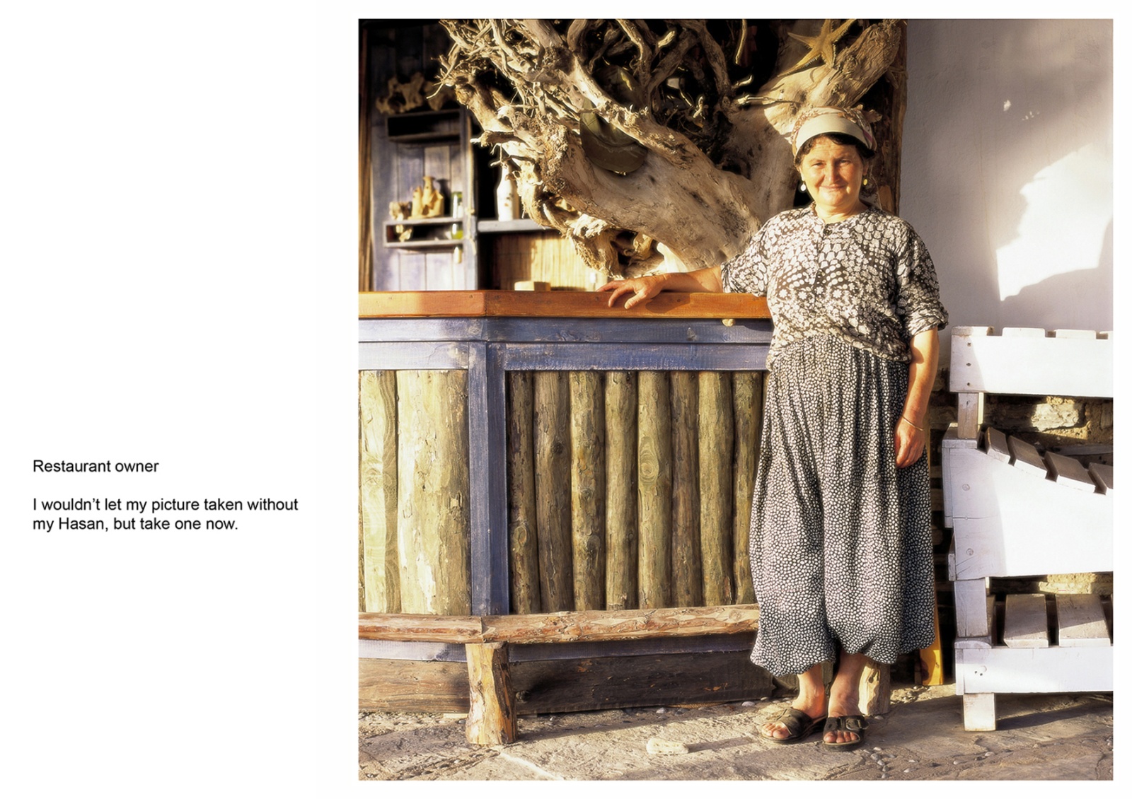 A book project about Bodrum Town - C type Prints with interview subtitles 80 x 100 cm