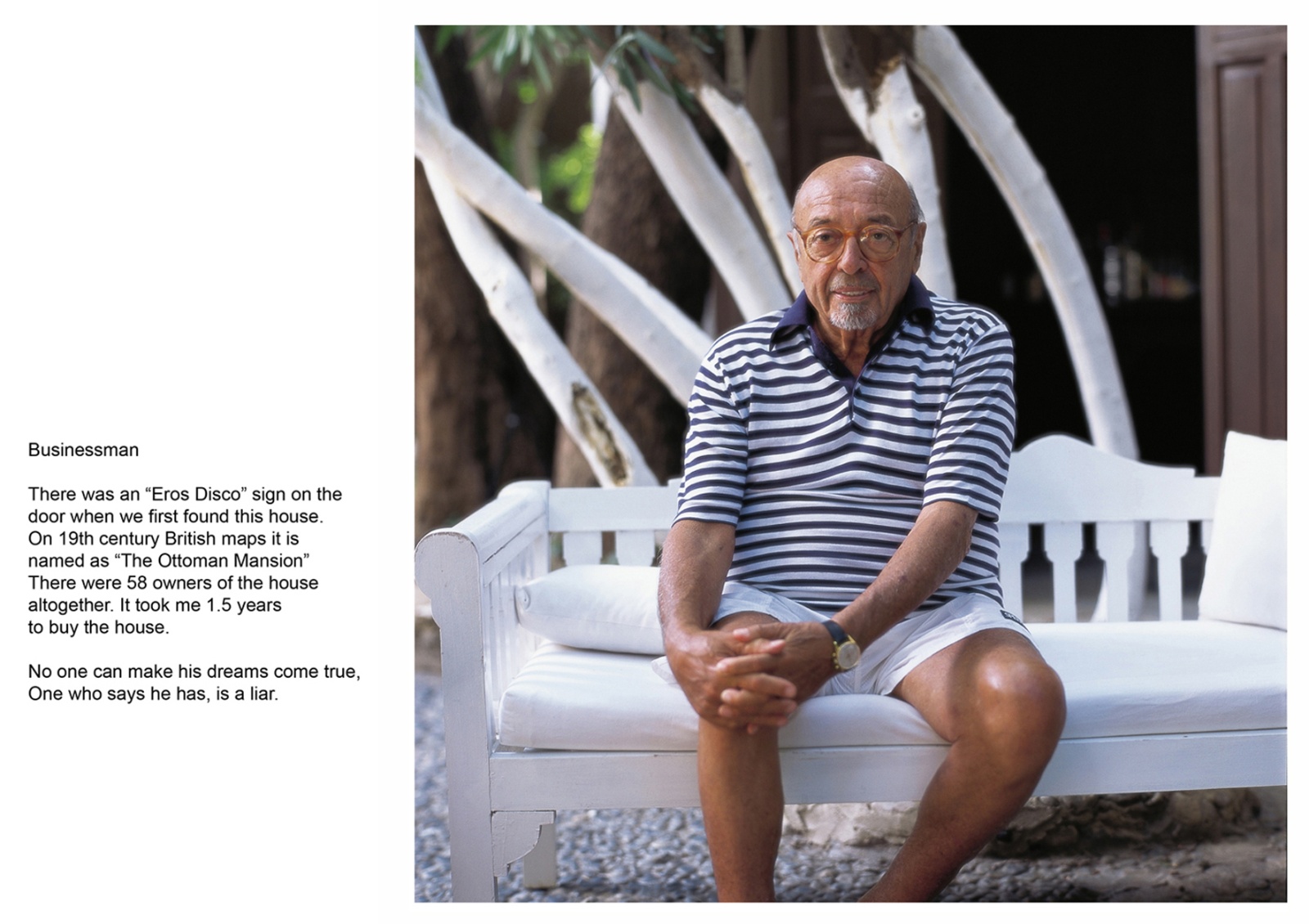 A book project about Bodrum Town - C type Prints with interview subtitles 80 x 100 cm