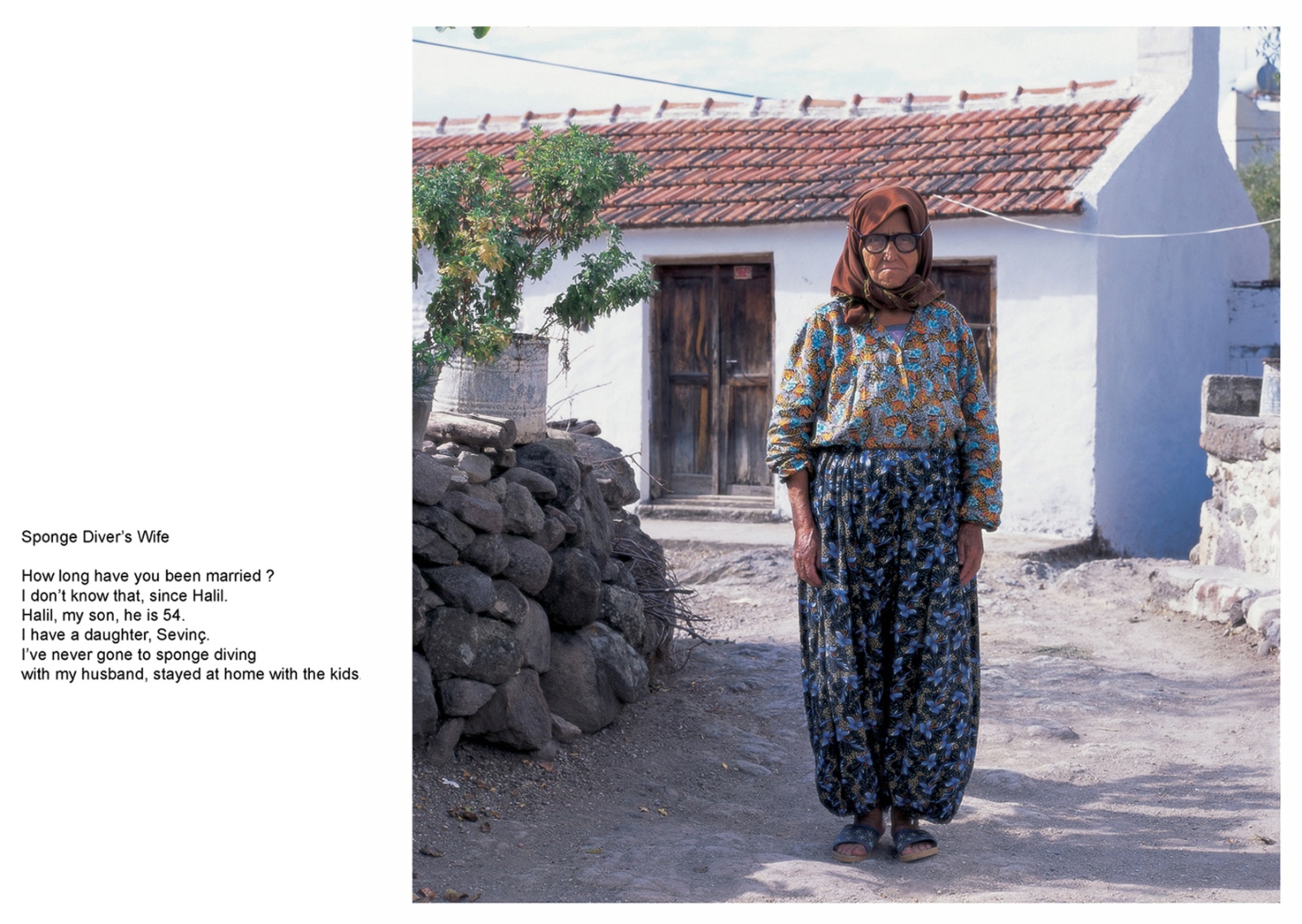 A book project about Bodrum Town - C type Prints with interview subtitles 80 x 100 cm