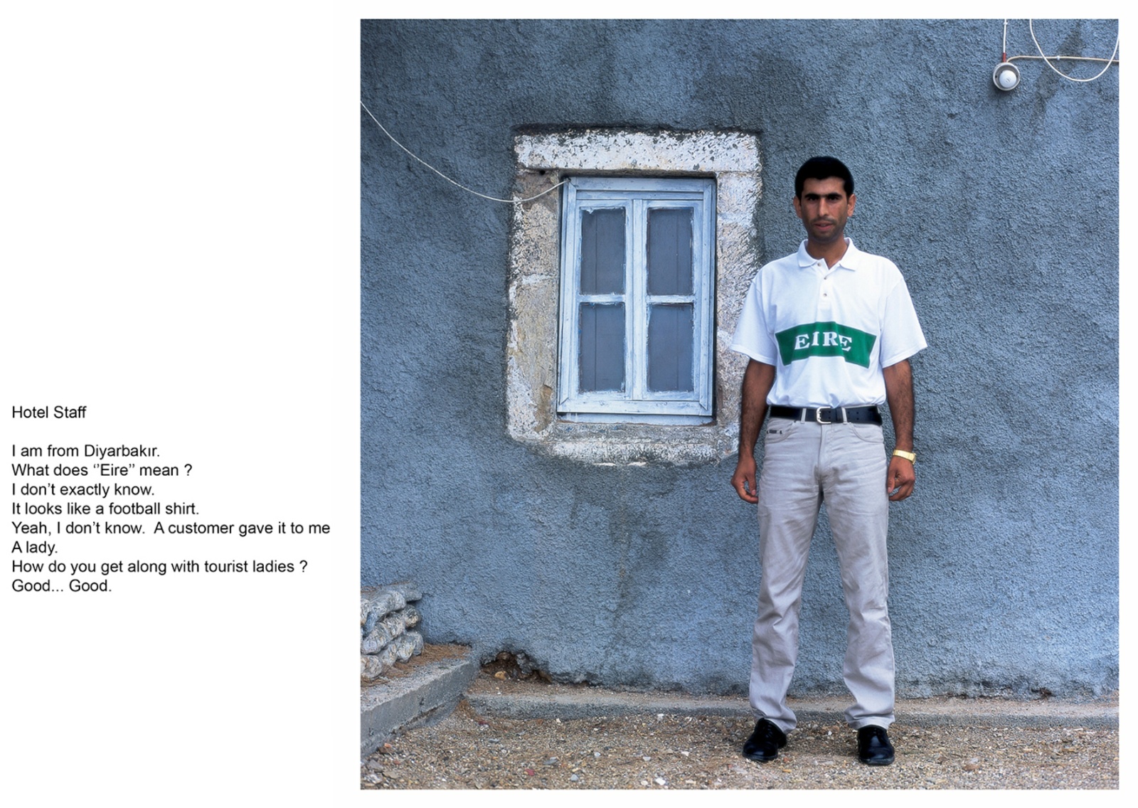 A book project about Bodrum Town - C type Prints with interview subtitles 80 x 100 cm