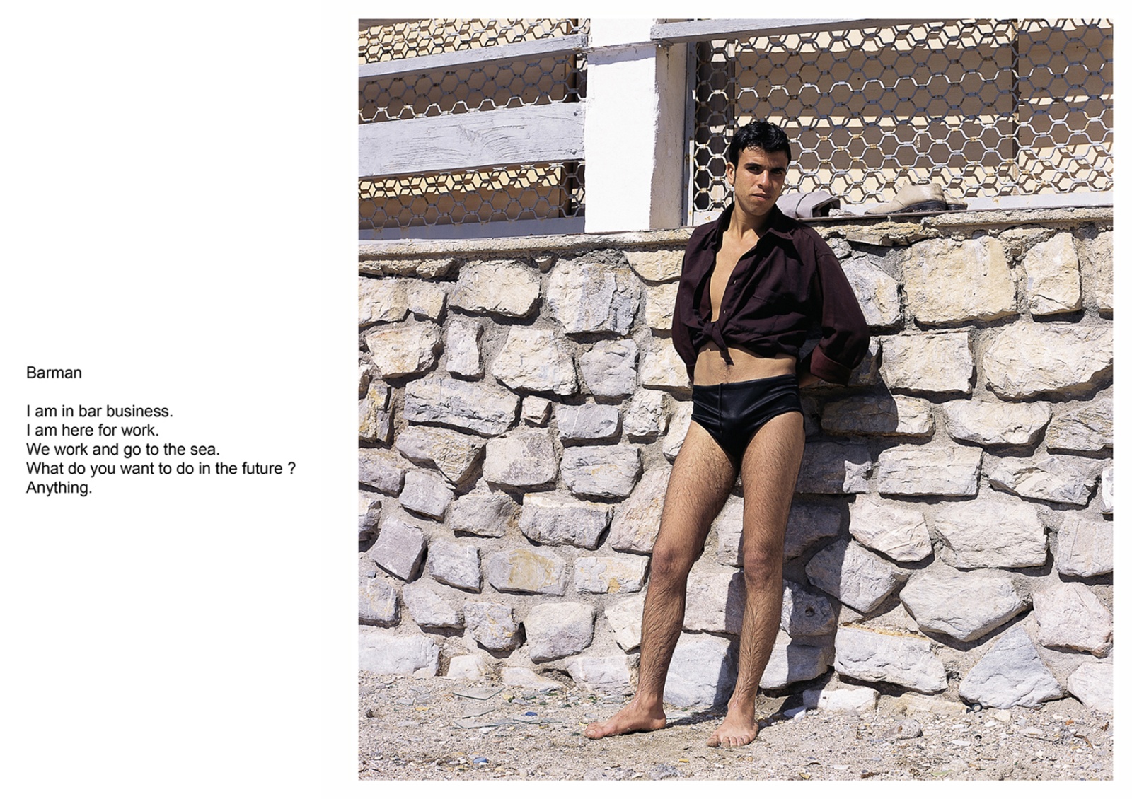 A book project about Bodrum Town - C type Prints with interview subtitles 80 x 100 cm