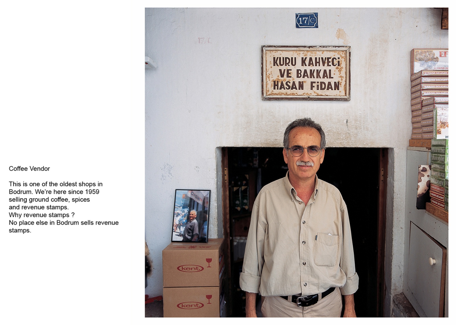 A book project about Bodrum Town - C type Prints with interview subtitles 80 x 100 cm