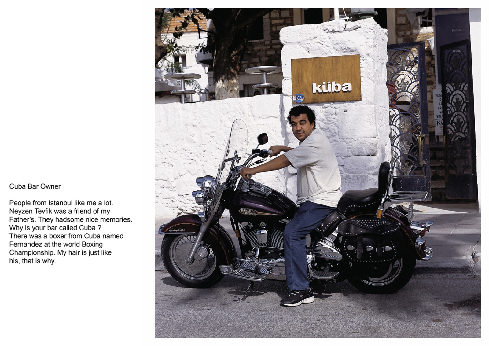 A book project about Bodrum Town - C type Prints with interview subtitles 80 x 100 cm