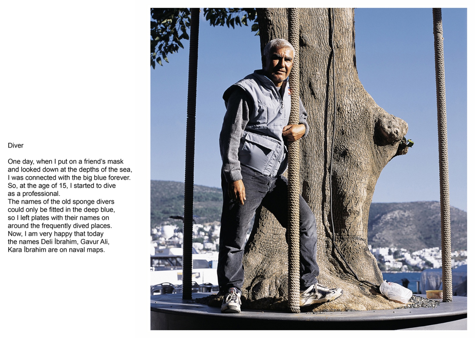 A book project about Bodrum Town - C type Prints with interview subtitles 80 x 100 cm