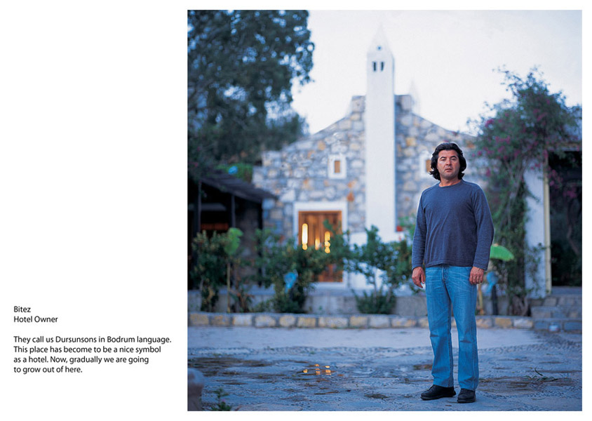 A book project about Bodrum Town - C type Prints with interview subtitles 80 x 100 cm