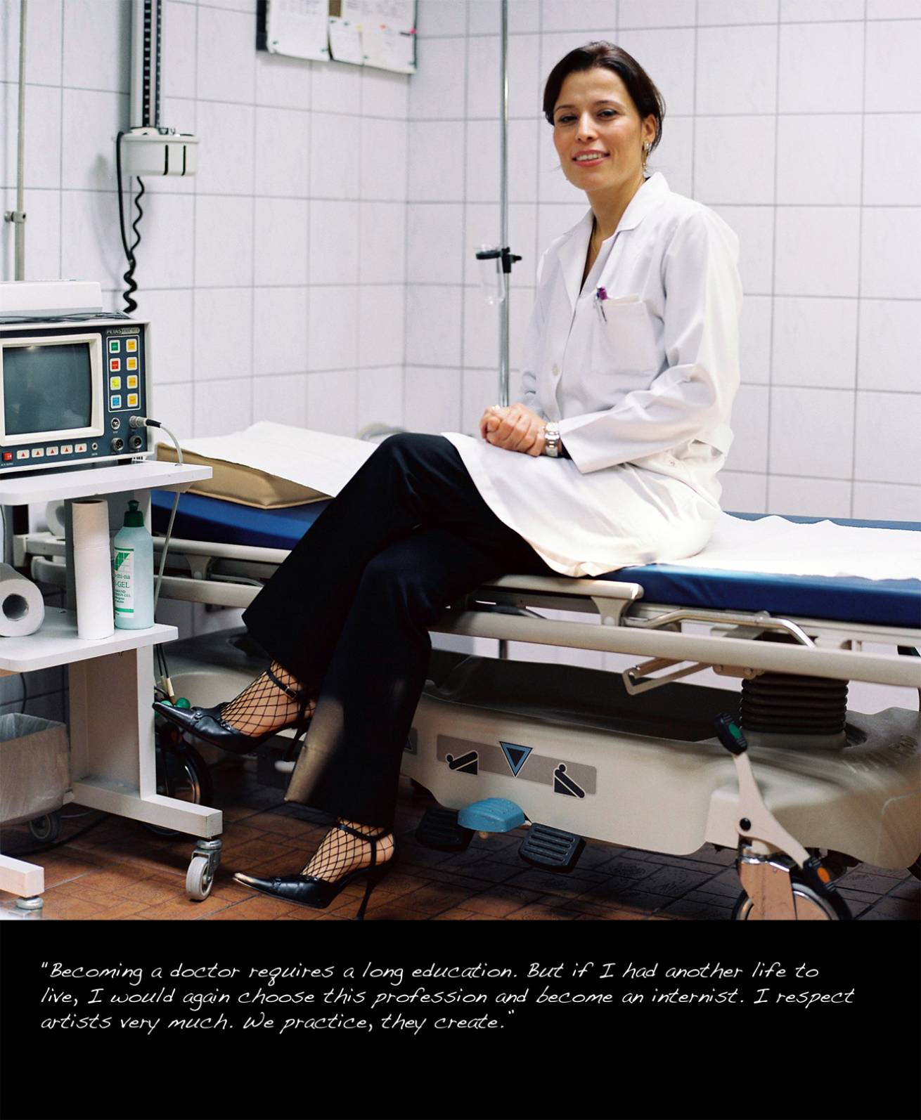 Diaries 005 - A book project of Interviews with Women - Pigment Prints with interview subtitles 80 x 100 cm