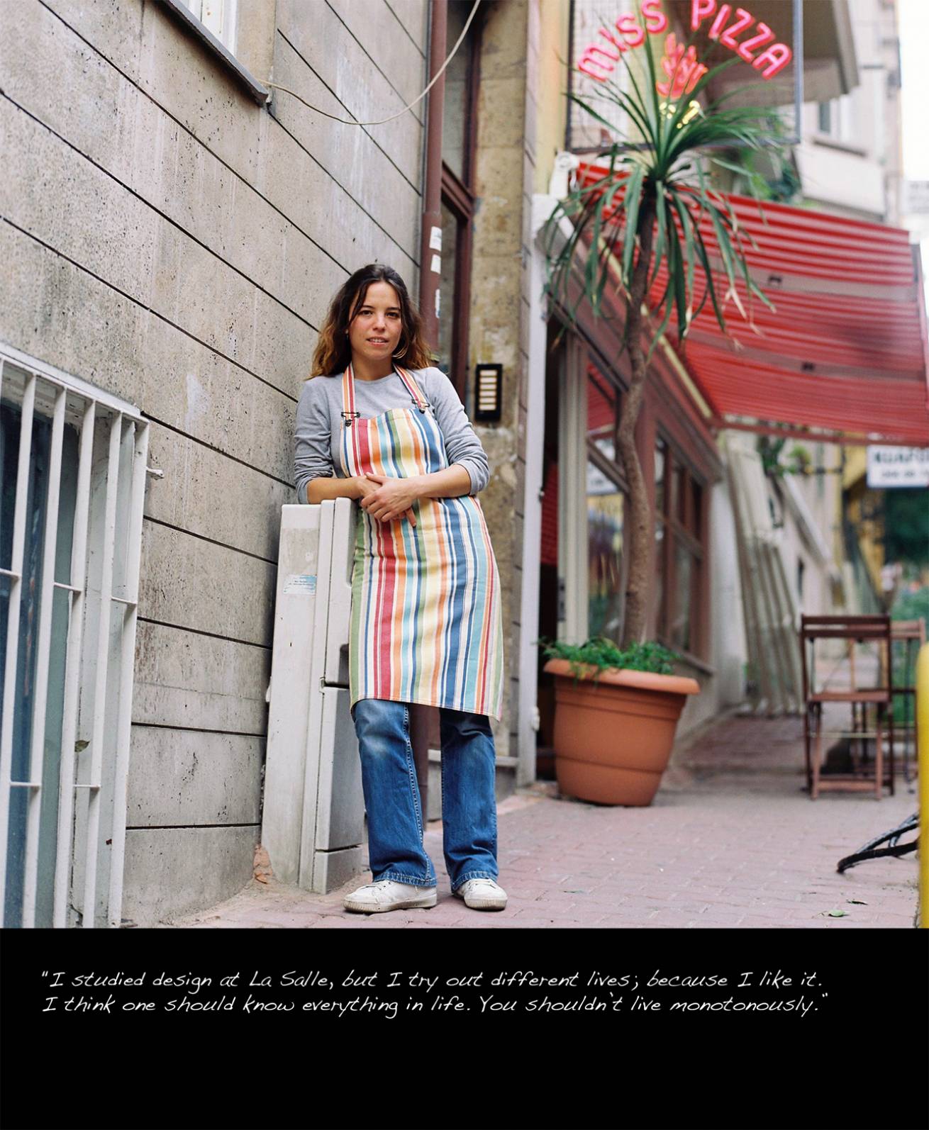 Diaries 012 - A book project of Interviews with Women - Pigment Prints with interview subtitles 80 x 100 cm