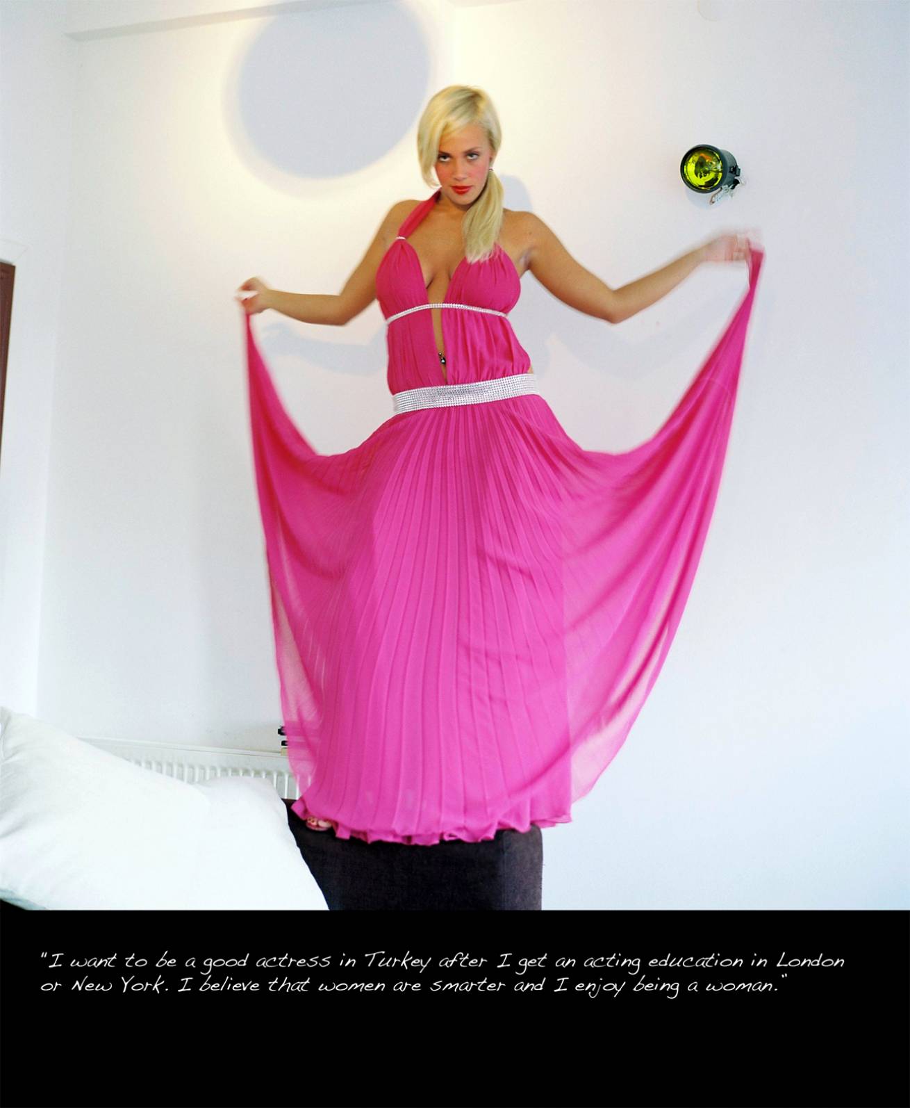 Diaries 017 - A book project of Interviews with Women - Pigment Prints with interview subtitles 80 x 100 cm