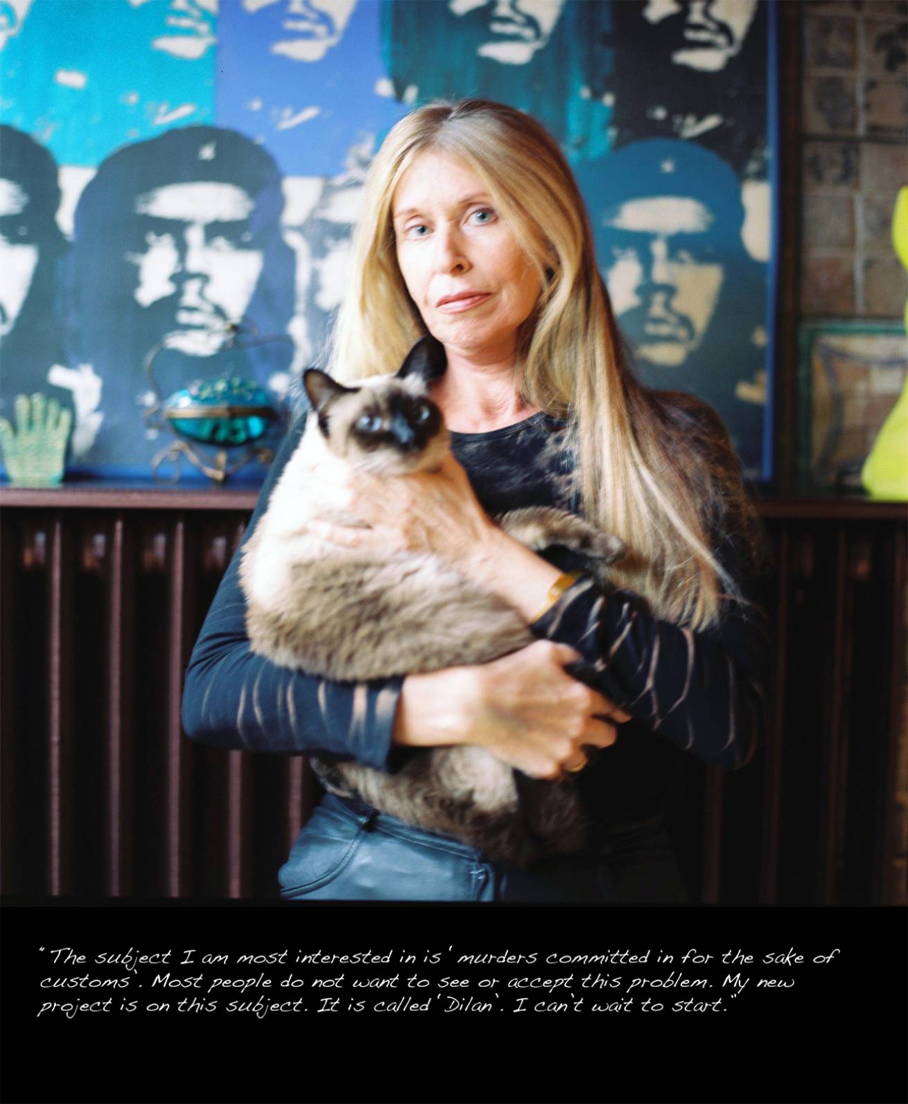 Diaries 032 - A book project of Interviews with Women - Pigment Prints with interview subtitles 80 x 100 cm