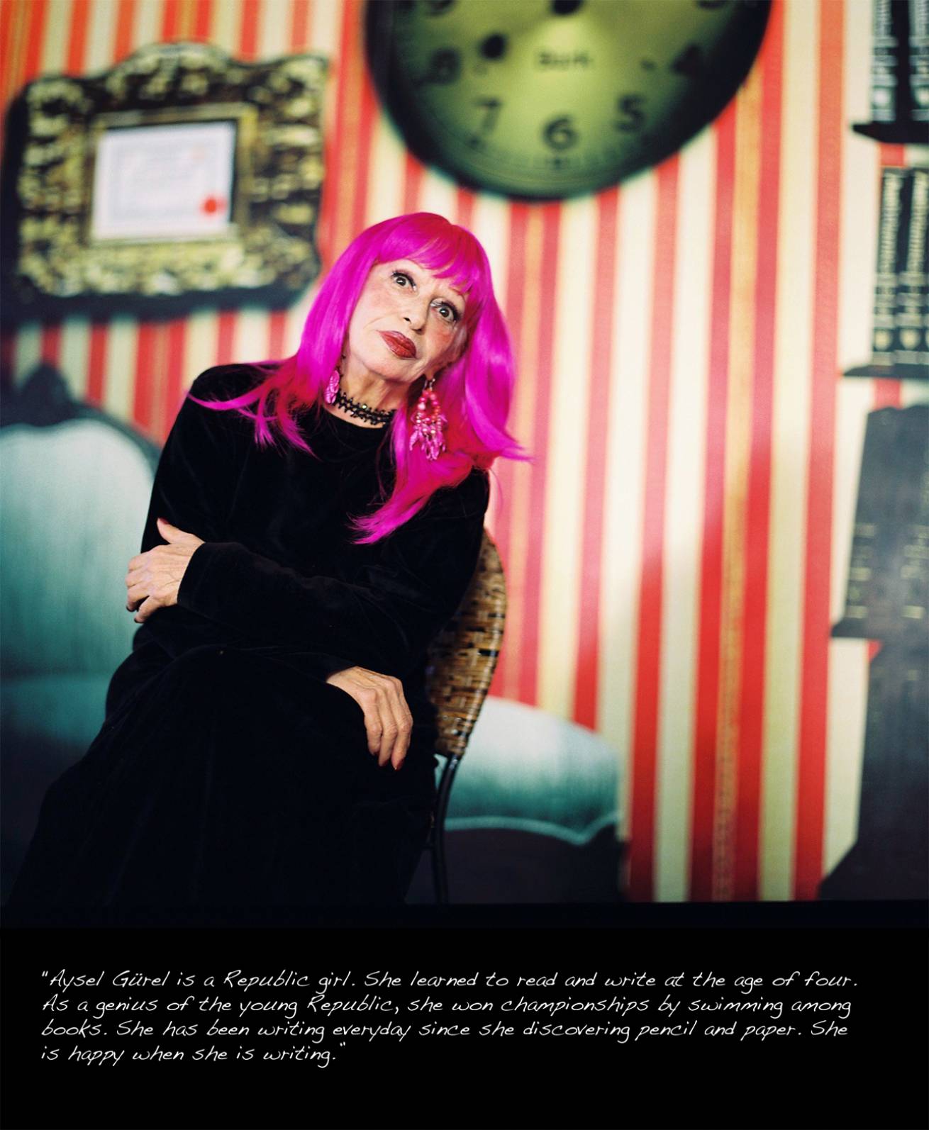 Diaries 047 - A book project of Interviews with Women - Pigment Prints with interview subtitles 80 x 100 cm