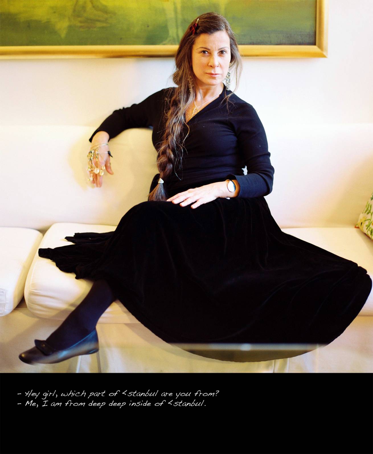 Diaries 051 - A book project of Interviews with Women - Pigment Prints with interview subtitles 80 x 100 cm