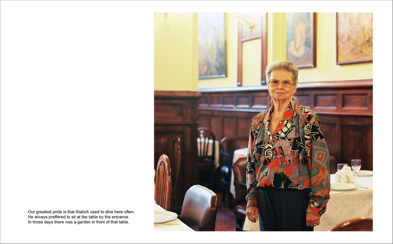 I pera 25 - Photographs with the interview subtitles in Pera (Beyoglu) in Istanbul 80 x 100 cm