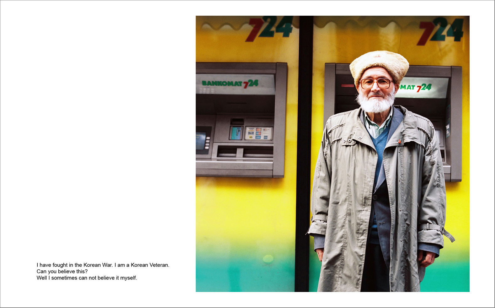 I pera 42 - Photographs with the interview subtitles in Pera (Beyoglu) in Istanbul 80 x 100 cm