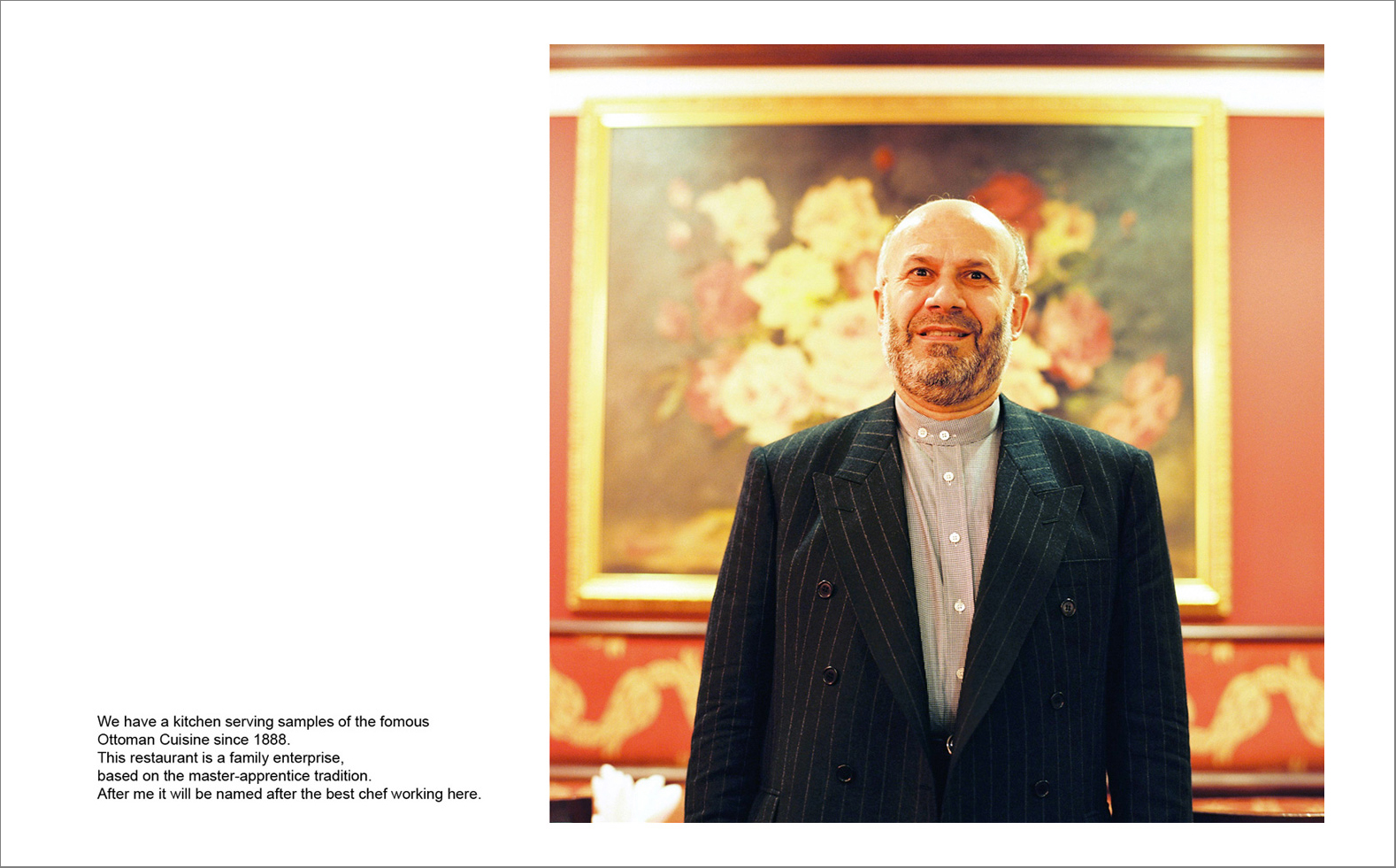 I pera 45 - Photographs with the interview subtitles in Pera (Beyoglu) in Istanbul 80 x 100 cm