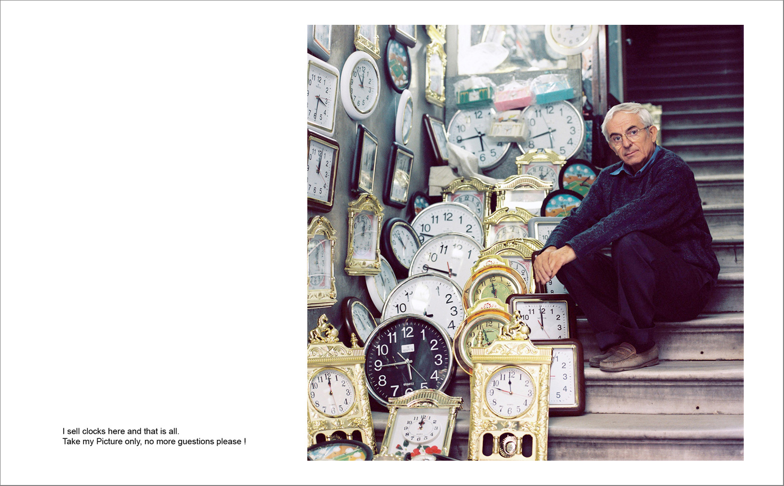 I pera 55 - Photographs with the interview subtitles in Pera (Beyoglu) in Istanbul 80 x 100 cm