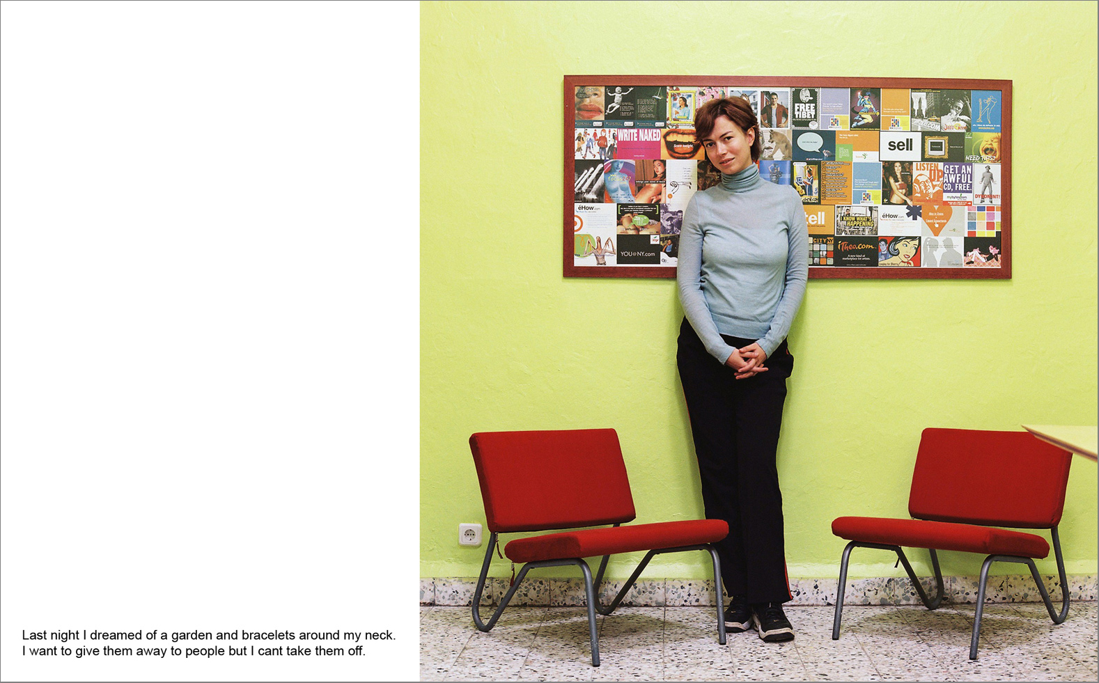I pera 59 - Photographs with the interview subtitles in Pera (Beyoglu) in Istanbul 80 x 100 cm