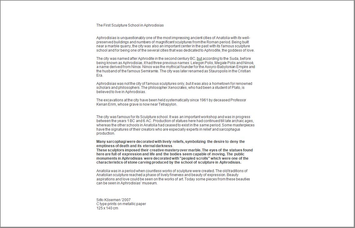 The first sculpture school 01 - 110 x 150 cm C Type Prints on Diasec mount - Edition of 5