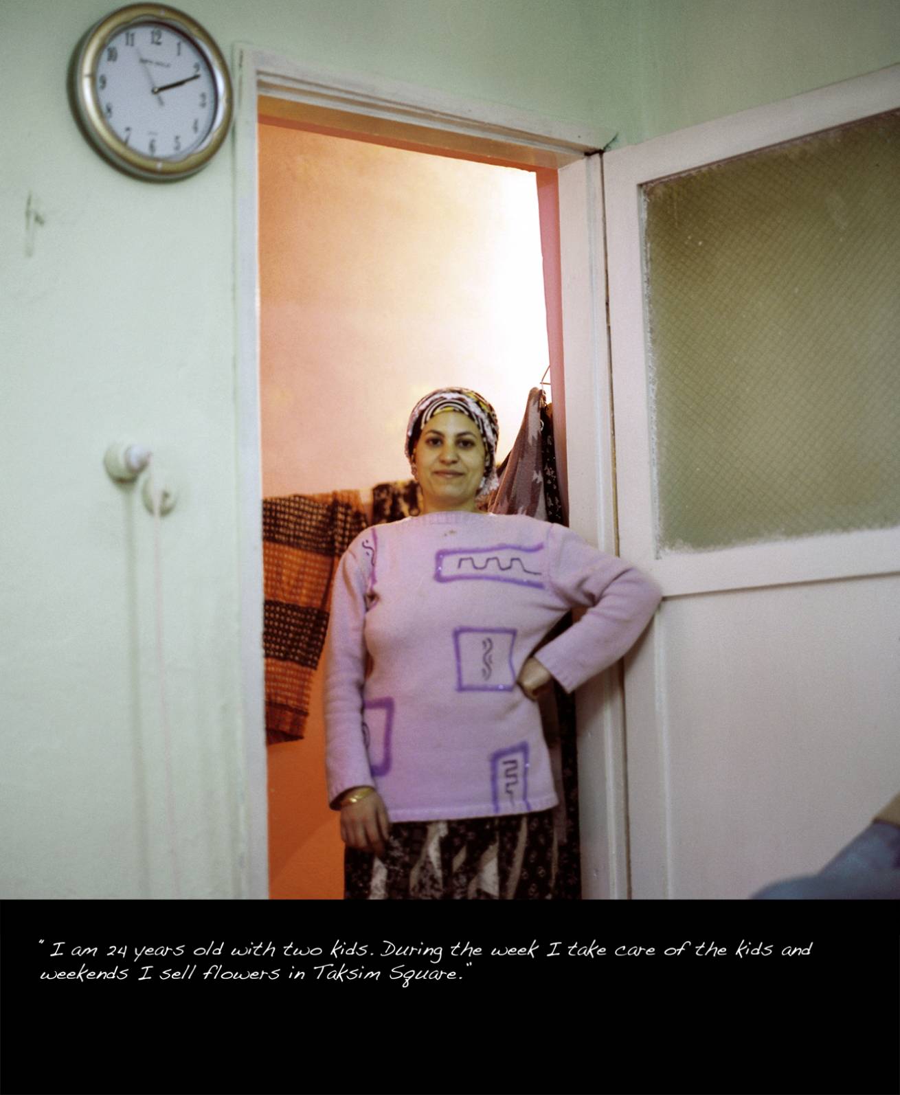 Diaries 021 - A book project of Interviews with Women - Pigment Prints with interview subtitles 80 x 100 cm
