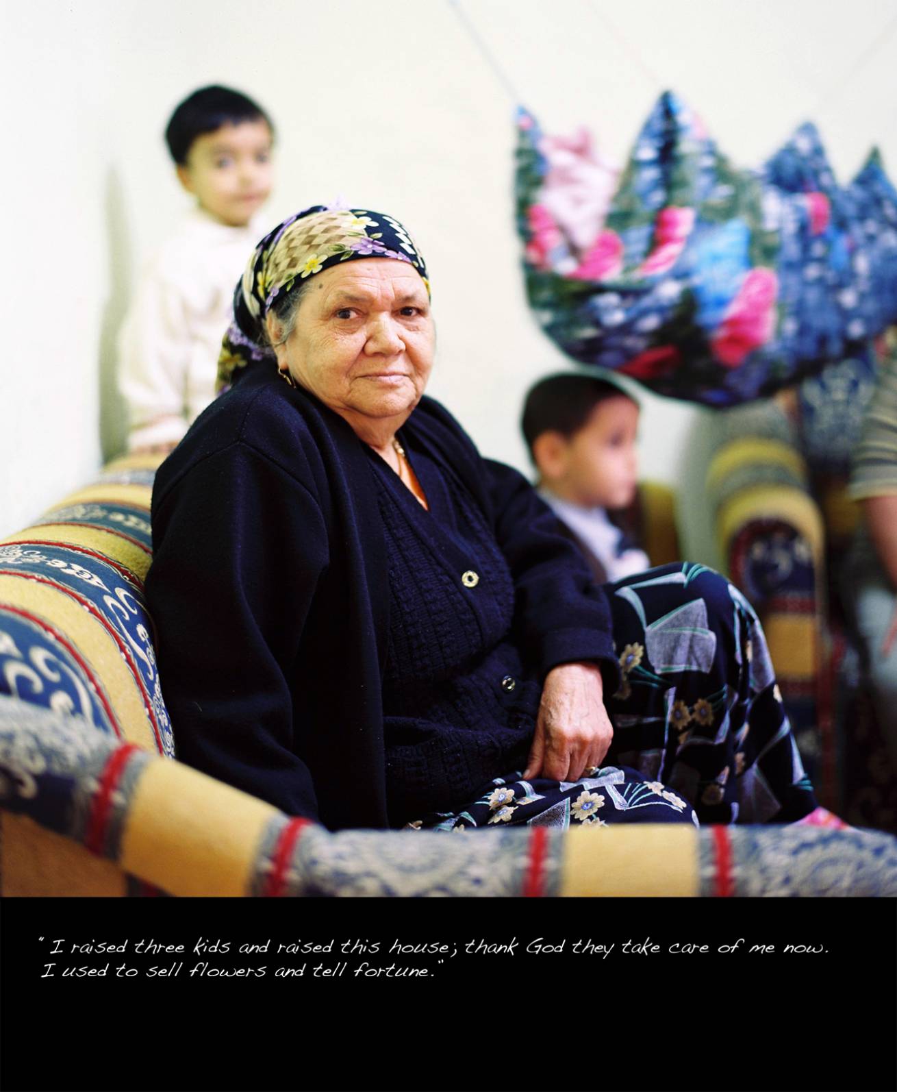 Diaries 024 - A book project of Interviews with Women - Pigment Prints with interview subtitles 80 x 100 cm